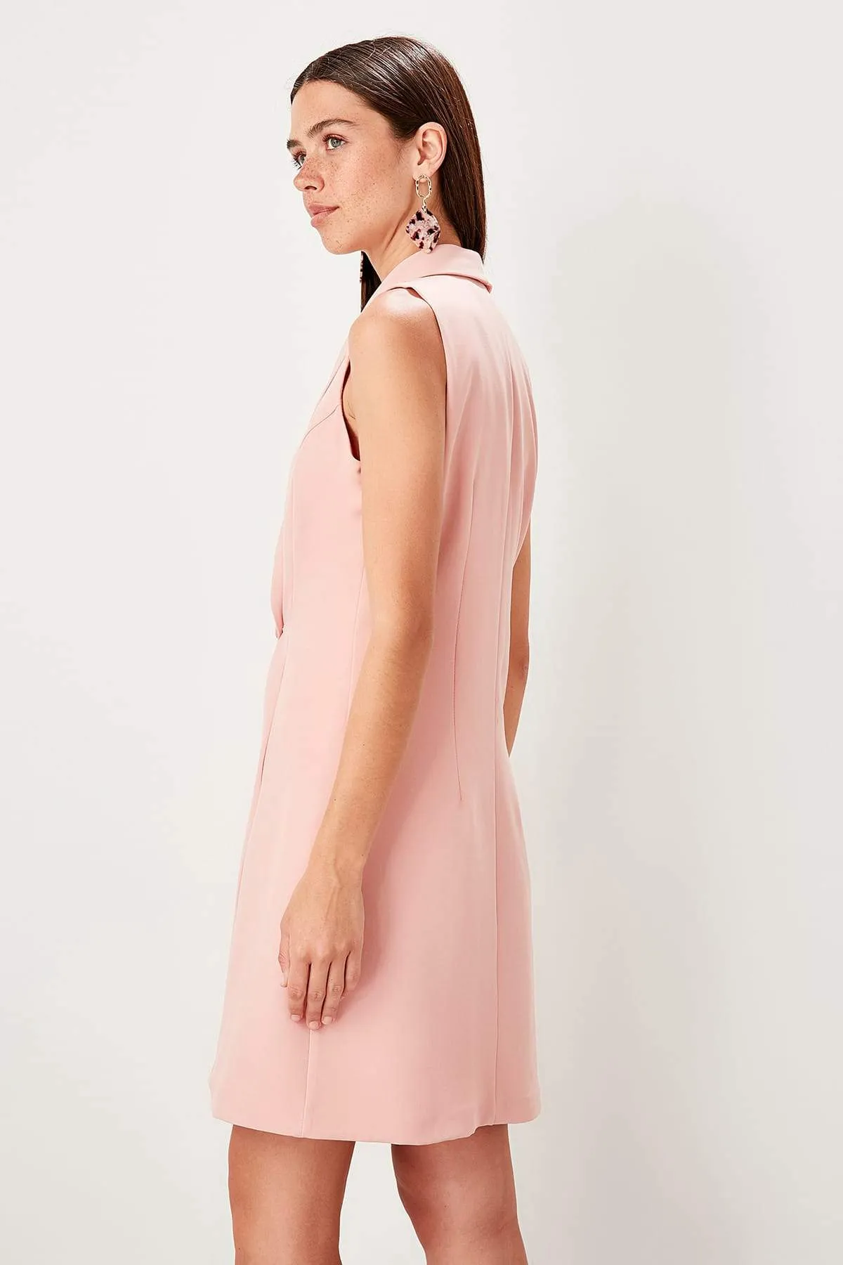 13466 Powder Sleevess Jacket Dress