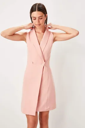 13466 Powder Sleevess Jacket Dress