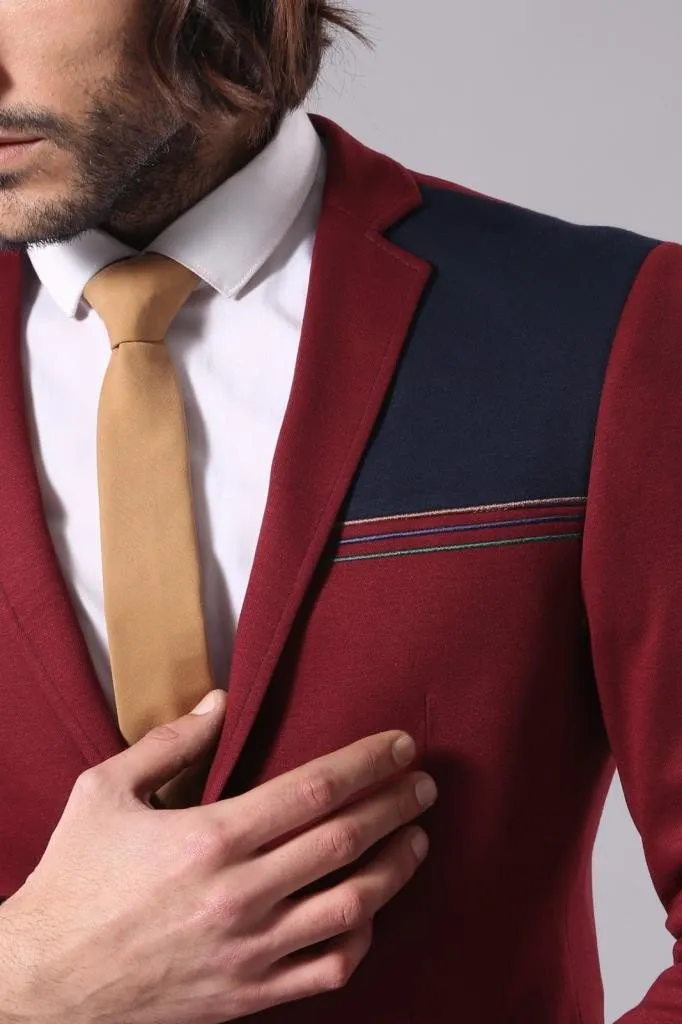 15560 Claret Red Blazer Jacket