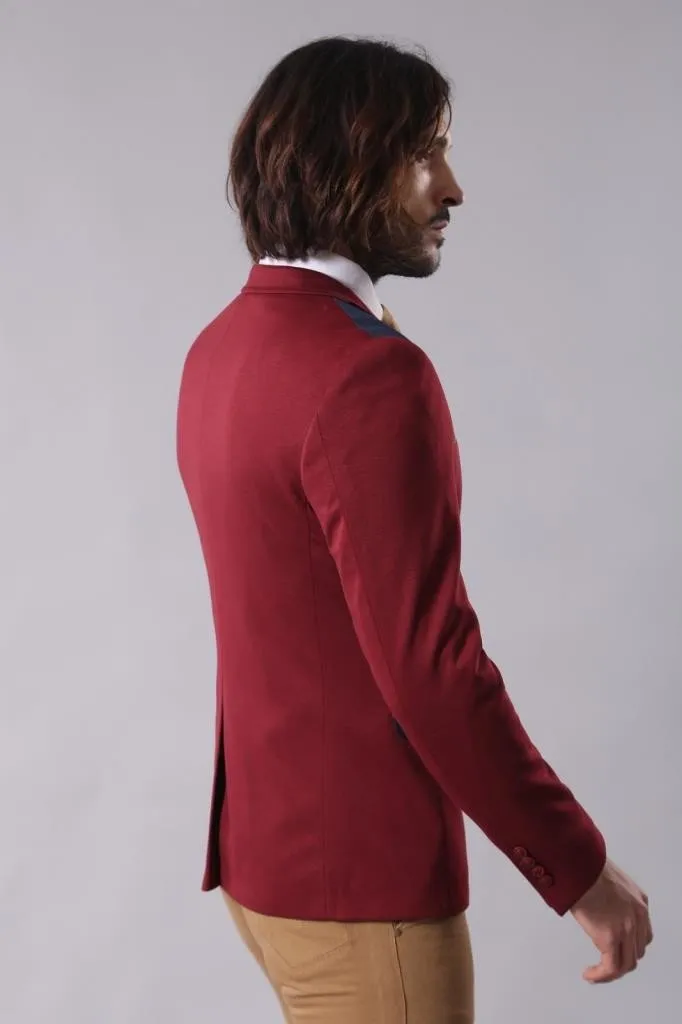 15560 Claret Red Blazer Jacket