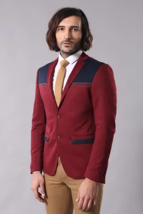15560 Claret Red Blazer Jacket