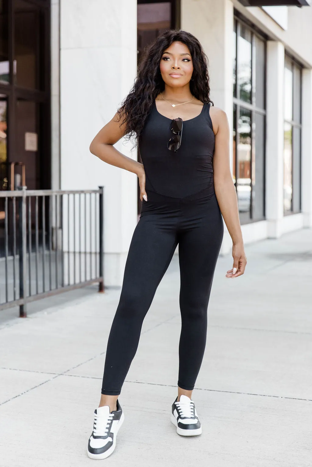 Become Your Best Black Active Jumpsuit FINAL SALE