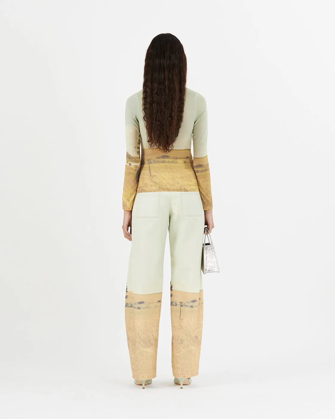 Bronte Top Mesh Print Horse