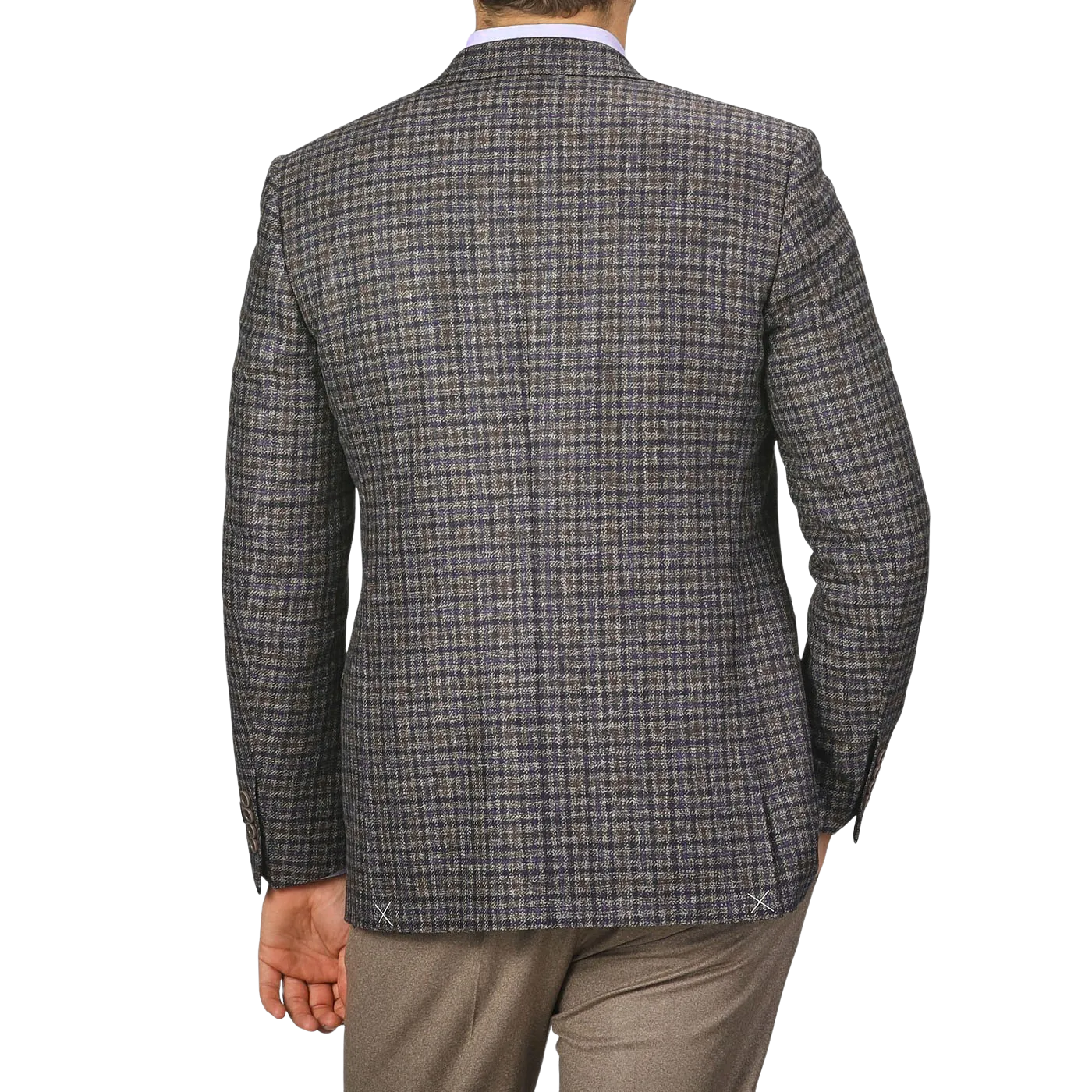 Brown Gunclub Check Wool Drop 6 Blazer