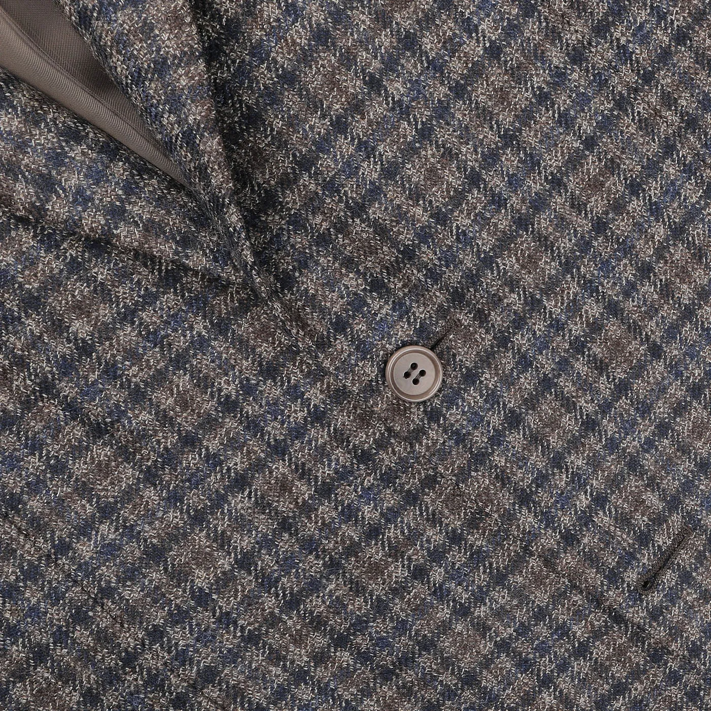 Brown Gunclub Check Wool Drop 6 Blazer