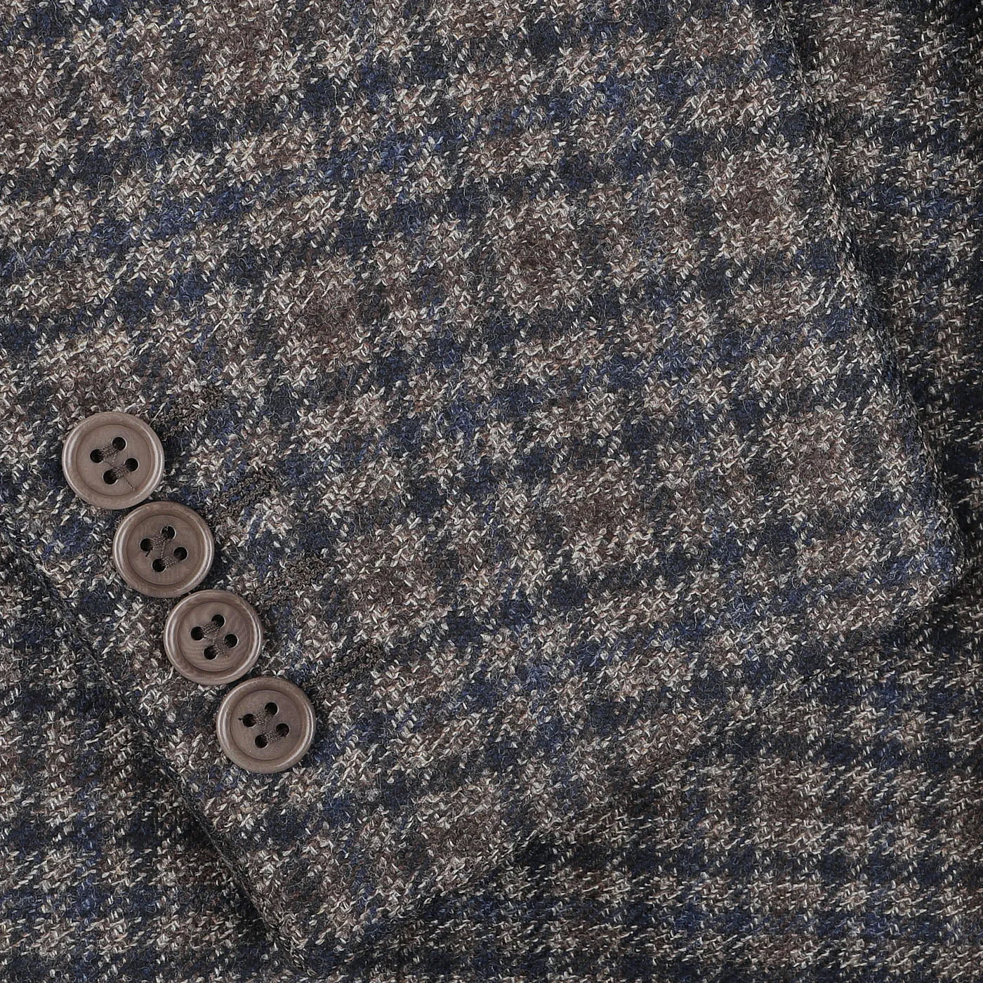 Brown Gunclub Check Wool Drop 6 Blazer