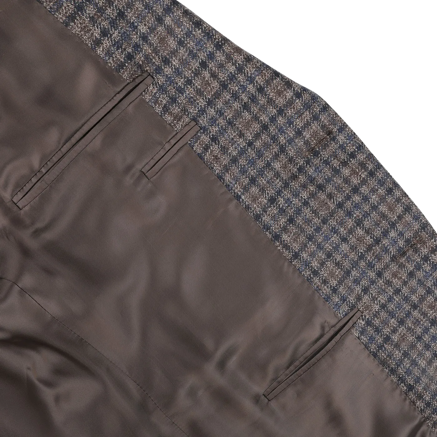 Brown Gunclub Check Wool Drop 6 Blazer