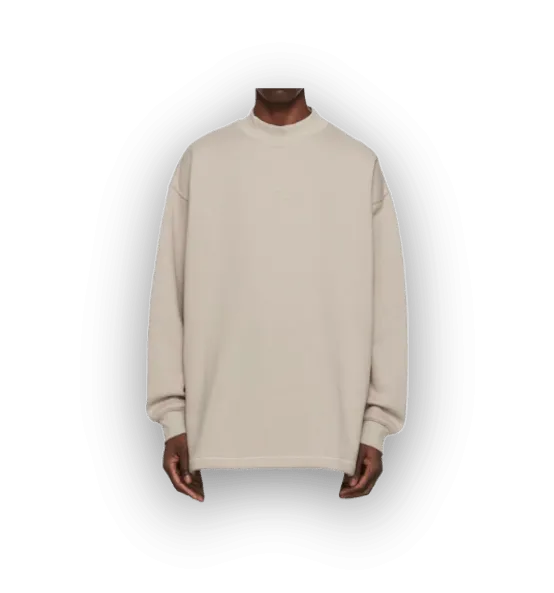 Essentials Fear of God Mock Neck Sand Tan Sweatshirt