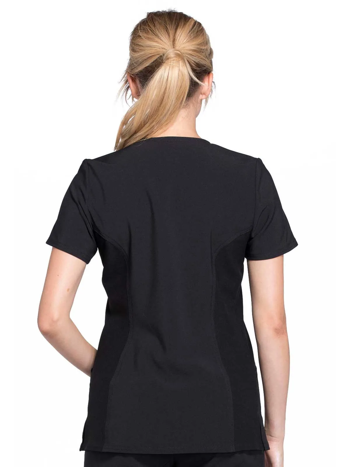 Iflex - Women's Mock Wrap Knit Panel Solid Top
