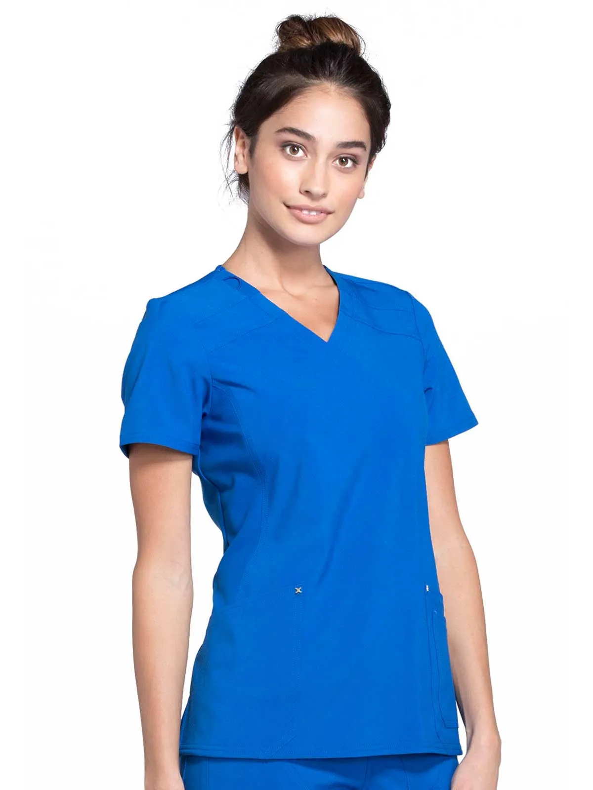 Iflex - Women's Mock Wrap Knit Panel Solid Top