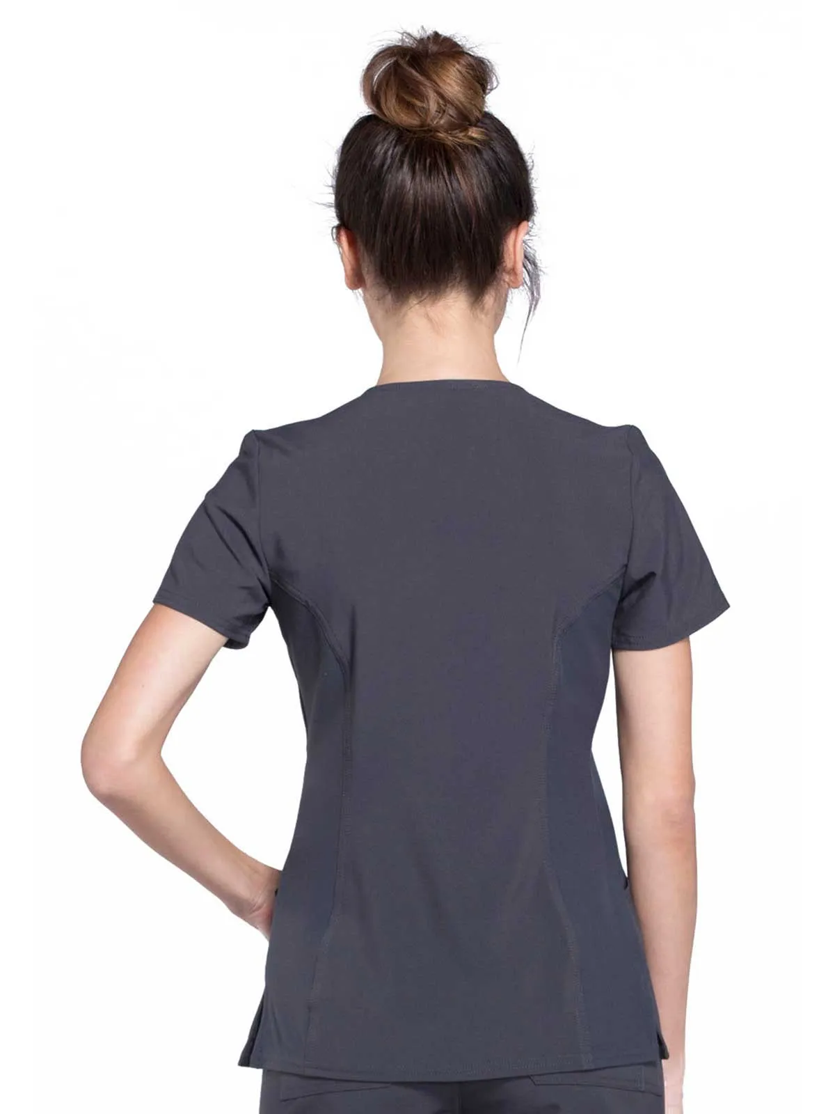 Iflex - Women's Mock Wrap Knit Panel Solid Top