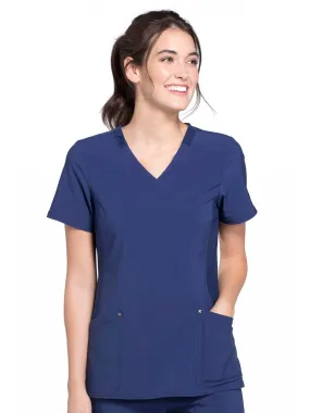 Iflex - Women's Mock Wrap Knit Panel Solid Top