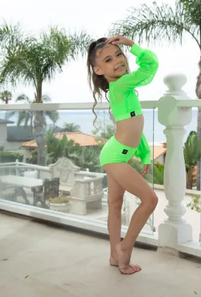 Kandi Kouture | Children's Hollaback Crop Top | Lime