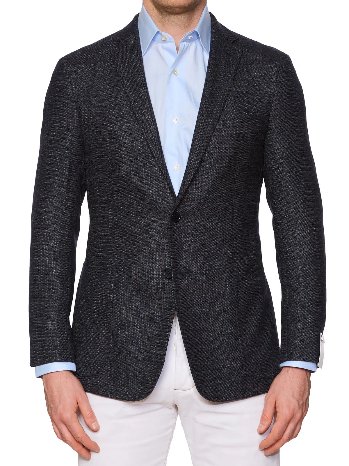 MAURO BLASI Napoli Handmade Loro Piana Wool-Silk Blazer Jacket  EU 50 NEW US 40