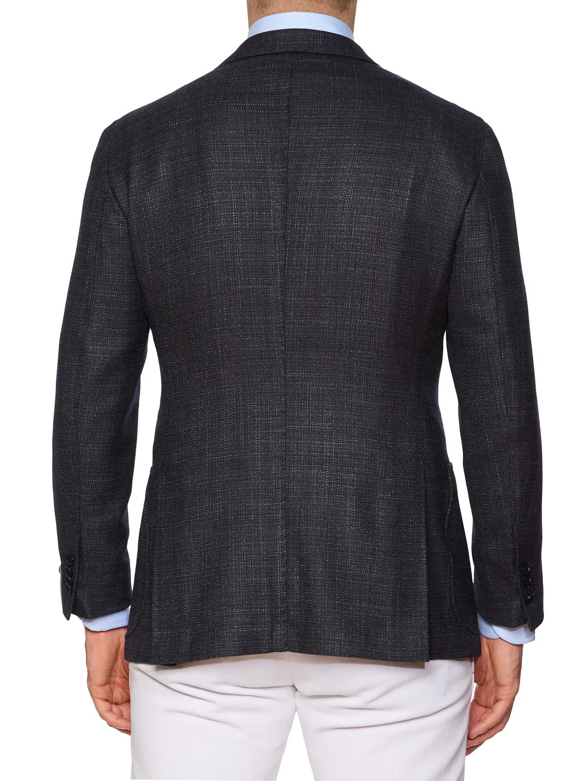 MAURO BLASI Napoli Handmade Loro Piana Wool-Silk Blazer Jacket  EU 50 NEW US 40