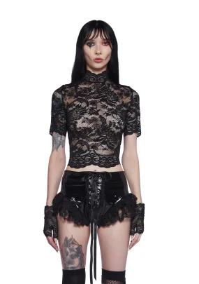 Midnight Ominous Trance Lace Top