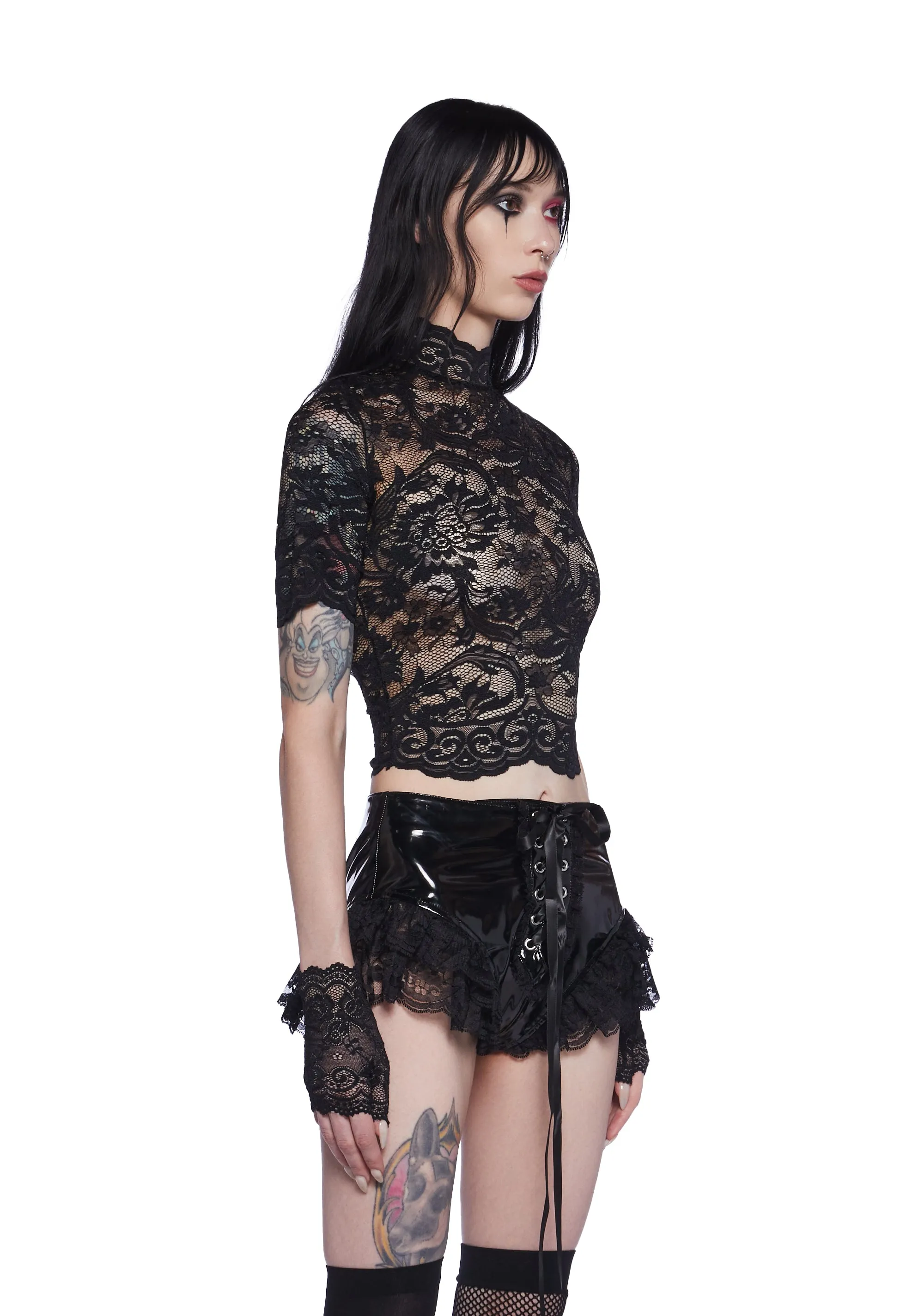 Midnight Ominous Trance Lace Top