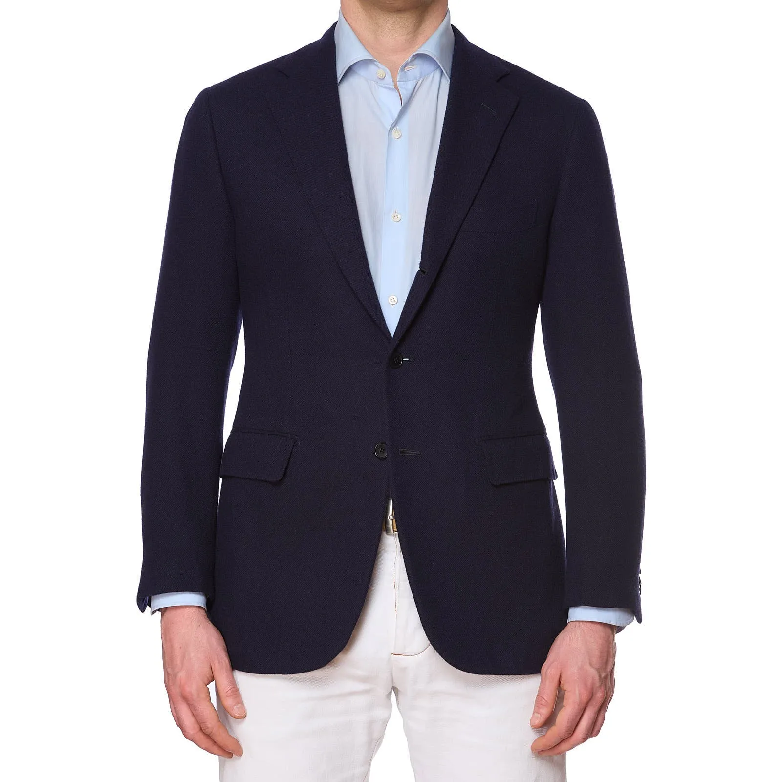 SARTORIA PARTENOPEA for VANNUCCI Blue Cashmere Jacket Blazer EU 50 NEW US 40
