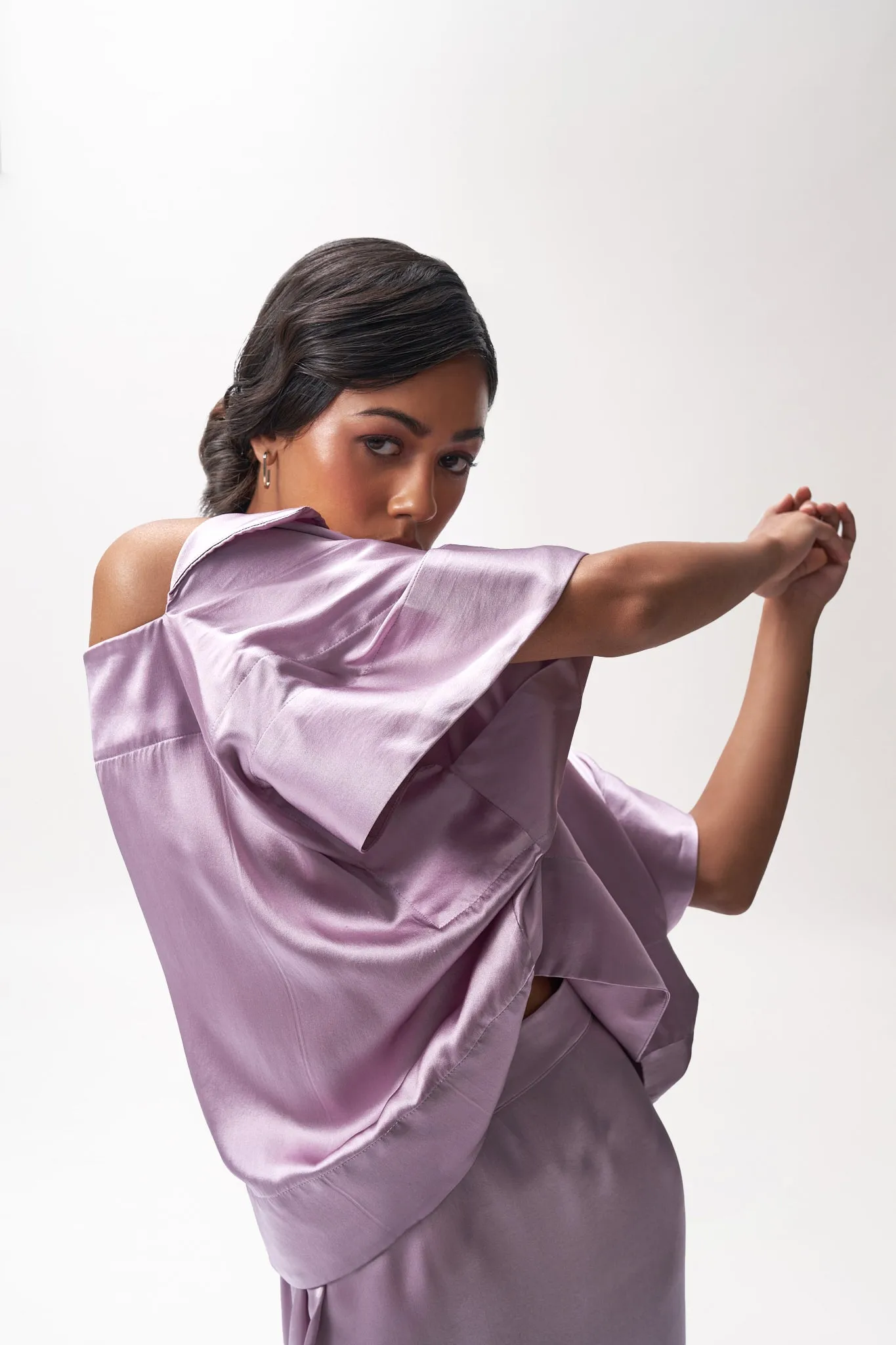 Silk Off-shoulder Top