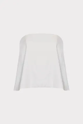 Solid Linen Strapless Top