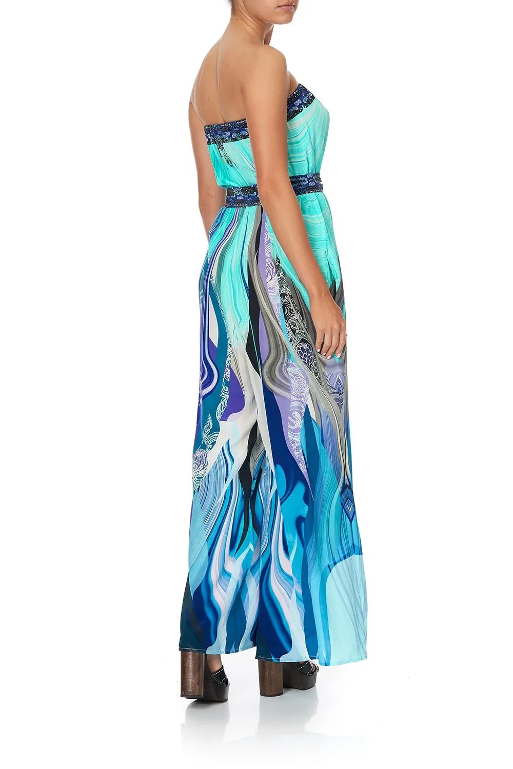 TIE WAIST STRAPLESS JUMPSUIT WATEGOS WANDERLUST